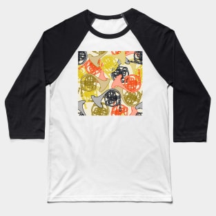 Hootenanny Horns French Horn Pattern Baseball T-Shirt